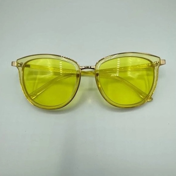 Yellow Lens Metal Sunglasses - Picture 1 of 5